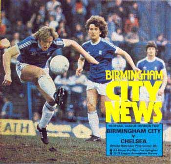 programme cover for Birmingham City v Chelsea, Tuesday, 11th Mar 1980