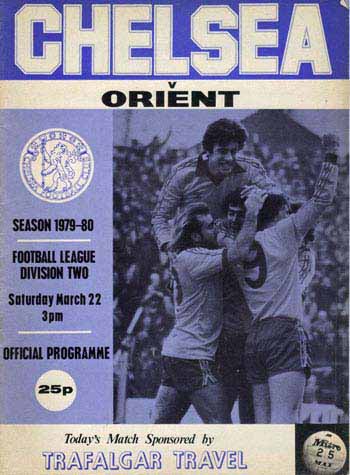 programme cover for Chelsea v Orient, Saturday, 22nd Mar 1980