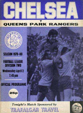 programme cover for Chelsea v Queens Park Rangers, Wednesday, 2nd Apr 1980