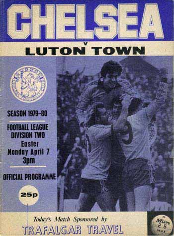 programme cover for Chelsea v Luton Town, Monday, 7th Apr 1980