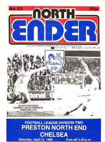 programme cover for Preston North End v Chelsea, Saturday, 12th Apr 1980