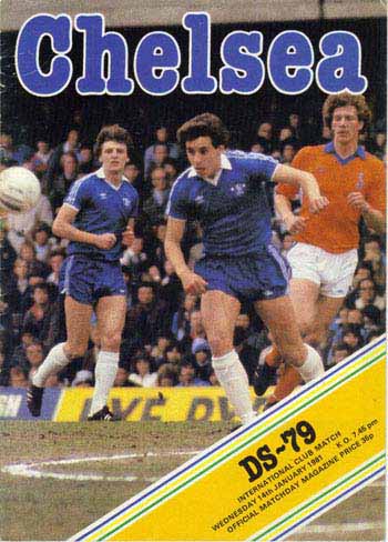 programme cover for Chelsea v DS 79 Dordrecht, Wednesday, 14th Jan 1981