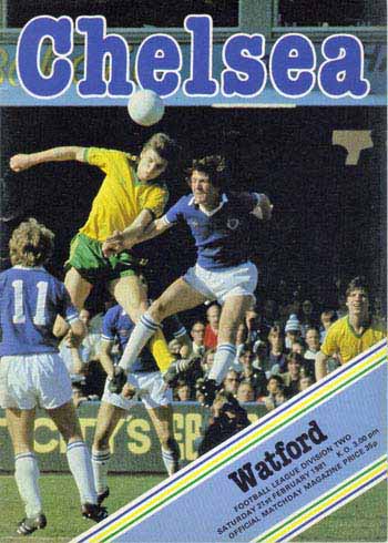 programme cover for Chelsea v Watford, Saturday, 21st Feb 1981