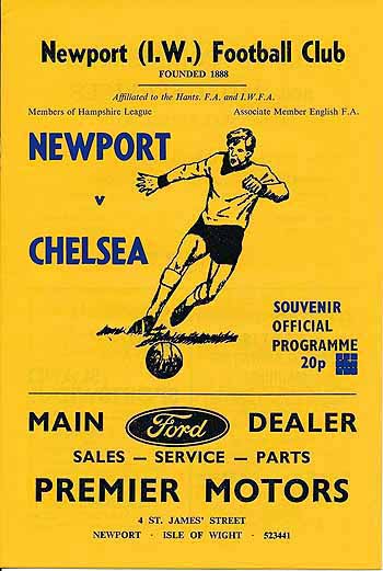 programme cover for Newport - IOW v Chelsea, 10th Mar 1981