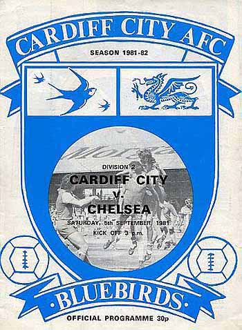 programme cover for Cardiff City v Chelsea, 5th Sep 1981