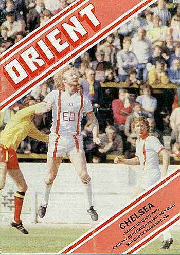 programme cover for Orient v Chelsea, Monday, 28th Sep 1981