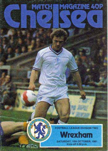 programme cover for Chelsea v Wrexham, Saturday, 10th Oct 1981