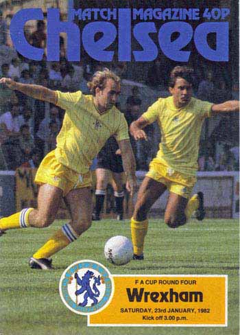 programme cover for Chelsea v Wrexham, Saturday, 23rd Jan 1982