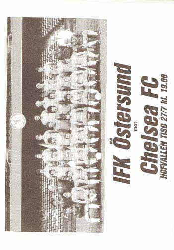programme cover for IFK Ostersund v Chelsea, 27th Jul 1982