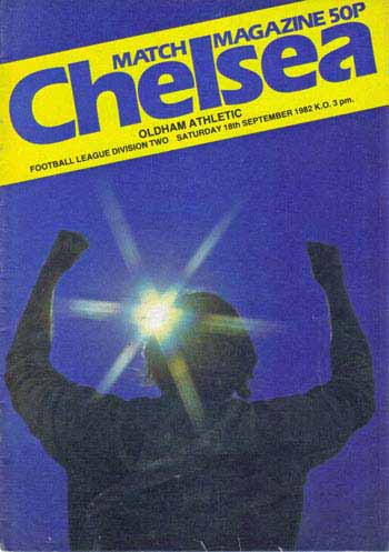 programme cover for Chelsea v Oldham Athletic, Saturday, 18th Sep 1982