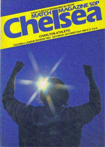 programme cover for Chelsea v Charlton Athletic, 23rd Oct 1982
