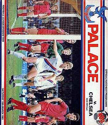 programme cover for Crystal Palace v Chelsea, Saturday, 19th Mar 1983