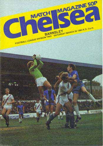 programme cover for Chelsea v Barnsley, Saturday, 26th Mar 1983