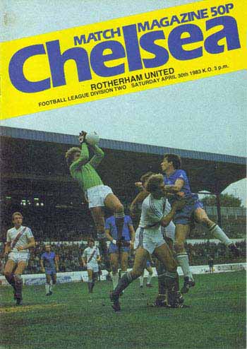 programme cover for Chelsea v Rotherham United, 30th Apr 1983