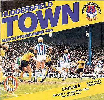 programme cover for Huddersfield Town v Chelsea, Saturday, 1st Oct 1983