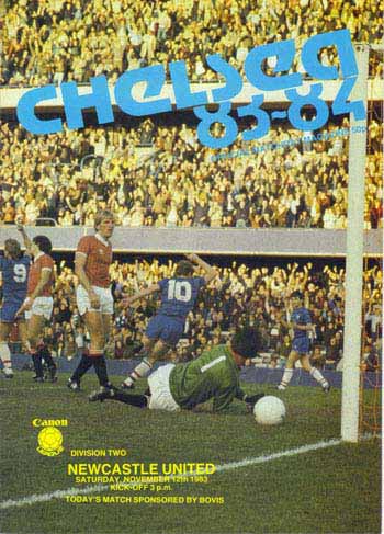programme cover for Chelsea v Newcastle United, Saturday, 12th Nov 1983