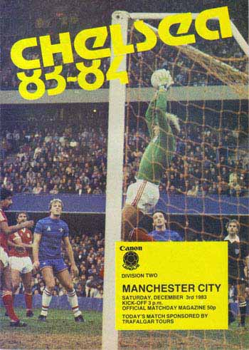 programme cover for Chelsea v Manchester City, Saturday, 3rd Dec 1983