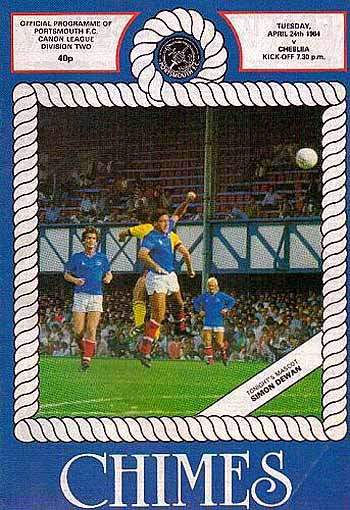programme cover for Portsmouth v Chelsea, Tuesday, 24th Apr 1984