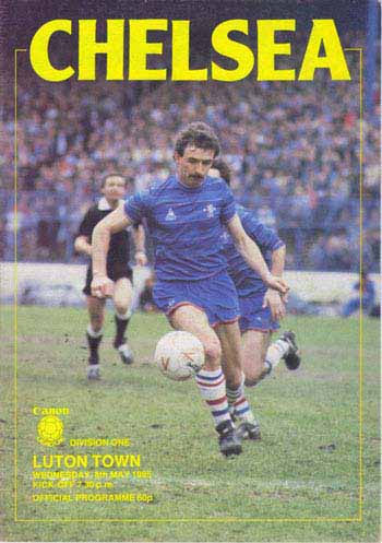 programme cover for Chelsea v Luton Town, 8th May 1985