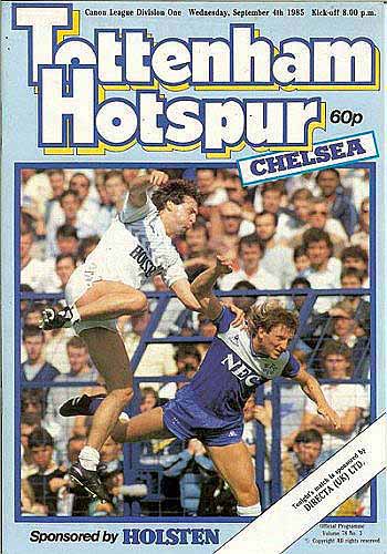 programme cover for Tottenham Hotspur v Chelsea, 4th Sep 1985