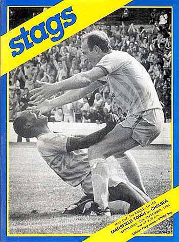 programme cover for Mansfield Town v Chelsea, Wednesday, 25th Sep 1985