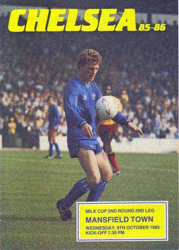 programme cover for Chelsea v Mansfield Town, Wednesday, 9th Oct 1985