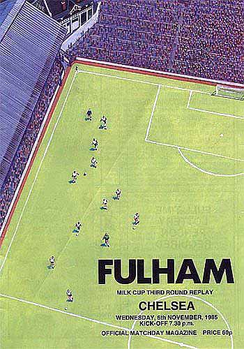 programme cover for Fulham v Chelsea, 6th Nov 1985