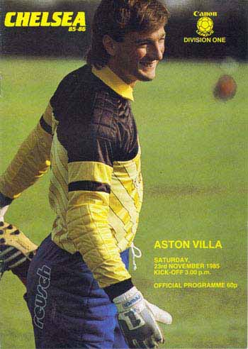 programme cover for Chelsea v Aston Villa, Saturday, 23rd Nov 1985