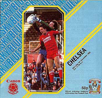 programme cover for Coventry City v Chelsea, Saturday, 7th Dec 1985