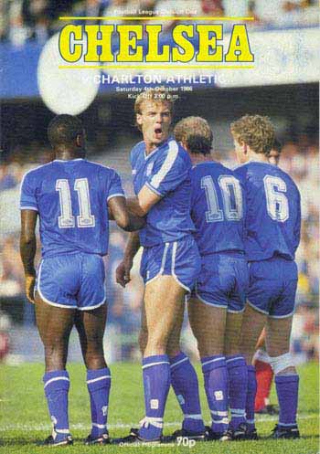programme cover for Chelsea v Charlton Athletic, Saturday, 4th Oct 1986