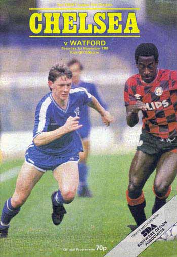 programme cover for Chelsea v Watford, Saturday, 1st Nov 1986