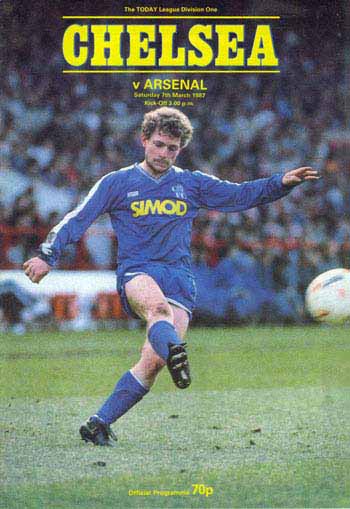 programme cover for Chelsea v Arsenal, Saturday, 7th Mar 1987