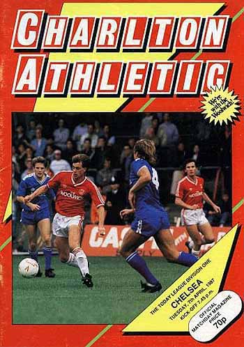 programme cover for Charlton Athletic v Chelsea, Tuesday, 7th Apr 1987