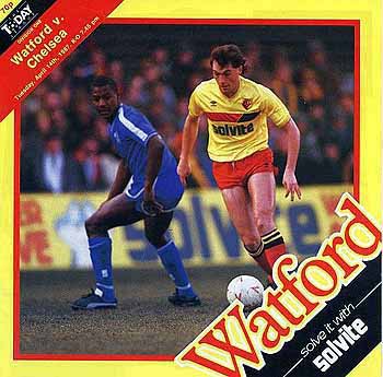 programme cover for Watford v Chelsea, Tuesday, 14th Apr 1987