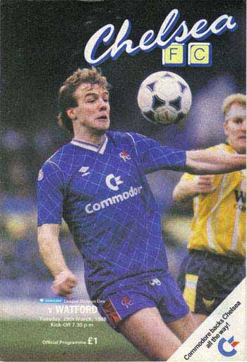programme cover for Chelsea v Watford, Tuesday, 29th Mar 1988