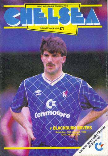 programme cover for Chelsea v Blackburn Rovers, Saturday, 27th Aug 1988