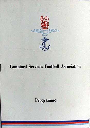 programme cover for Combined Services FA v Chelsea, 1st Nov 1988