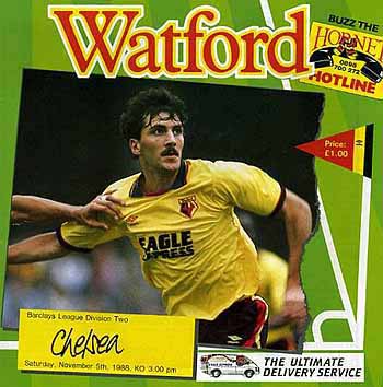 programme cover for Watford v Chelsea, Saturday, 5th Nov 1988