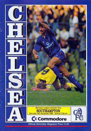 programme cover for Chelsea v Southampton, 18th Nov 1989
