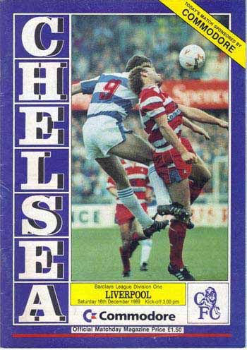 programme cover for Chelsea v Liverpool, 16th Dec 1989