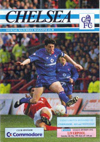 programme cover for Chelsea v Liverpool, 4th May 1991