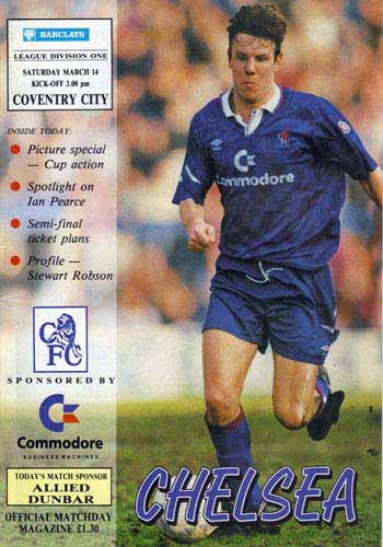 programme cover for Chelsea v Coventry City, 14th Mar 1992