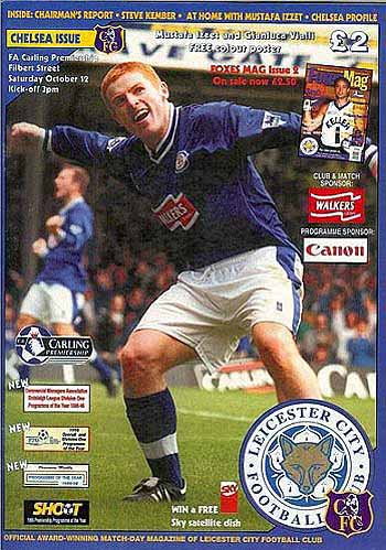 programme cover for Leicester City v Chelsea, 12th Oct 1996