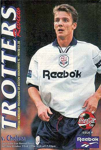 programme cover for Bolton Wanderers v Chelsea, Tuesday, 22nd Oct 1996