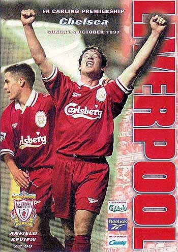 programme cover for Liverpool v Chelsea, 5th Oct 1997