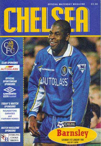 programme cover for Chelsea v Barnsley, Saturday, 31st Jan 1998