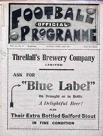 programme cover for Everton v Chelsea, 26th Apr 1915