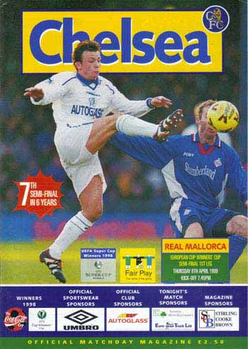 programme cover for Chelsea v Mallorca, 8th Apr 1999