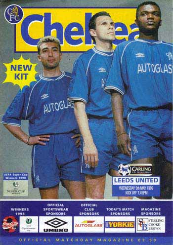 programme cover for Chelsea v Leeds United, Wednesday, 5th May 1999