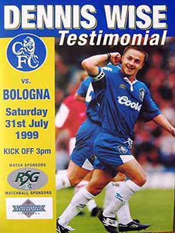 programme cover for Chelsea v Bologna, 31st Jul 1999